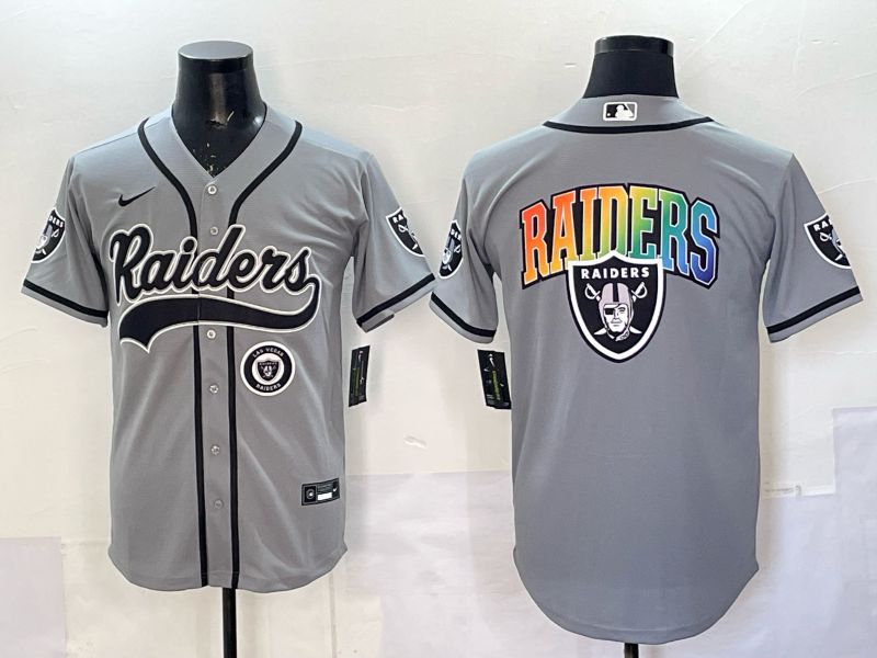 Men 2025 Oakland Raiders Blank Grey 3th generation Joint Name Nike Limited NFL Jersey style 068->oakland raiders->NFL Jersey